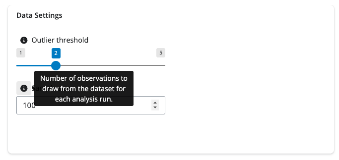Example of an info toolbar button using a tooltip in an input label