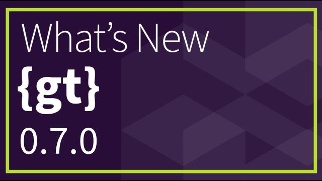 What's New in {gt} 0.7.0?