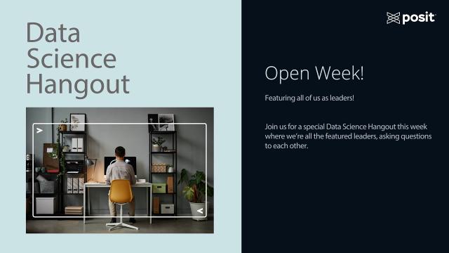 Data Science Hangout featuring all of us! | Building up a data science team in a small org