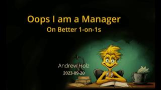 Oops I'm a Manager - On More Effective 1-on-1 Meetings - posit::conf(2023)