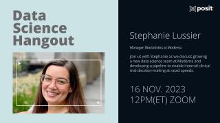 Stephanie Lussier @ Moderna | Data Science Hangout