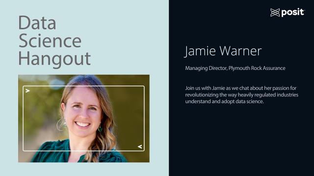 Jamie Warner @ Plymouth Rock Assurance | Data Science Hangout