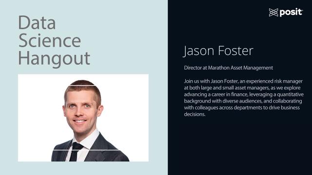 Jason Foster @ Marathon Asset Management | Data Science Hangout