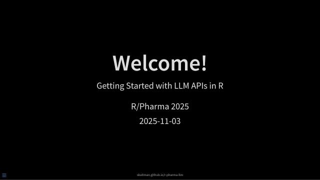 Getting Started with LLM APIs in R